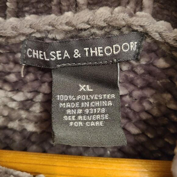 Chelsea & Theodore Womens Pullover Sweater Gray Chunky Mock Neck Crop Size XL - Picture 4 of 7